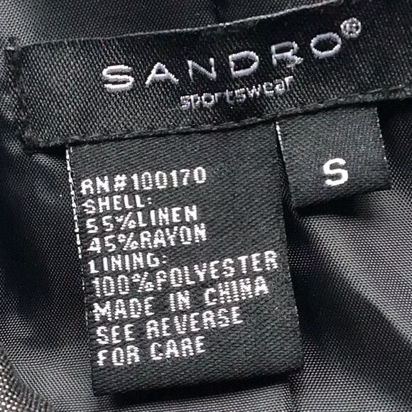 Sandro Sportswear Dark Gray Metallic Zip Up Short Sleeve Jacket - Picture 14 of 16